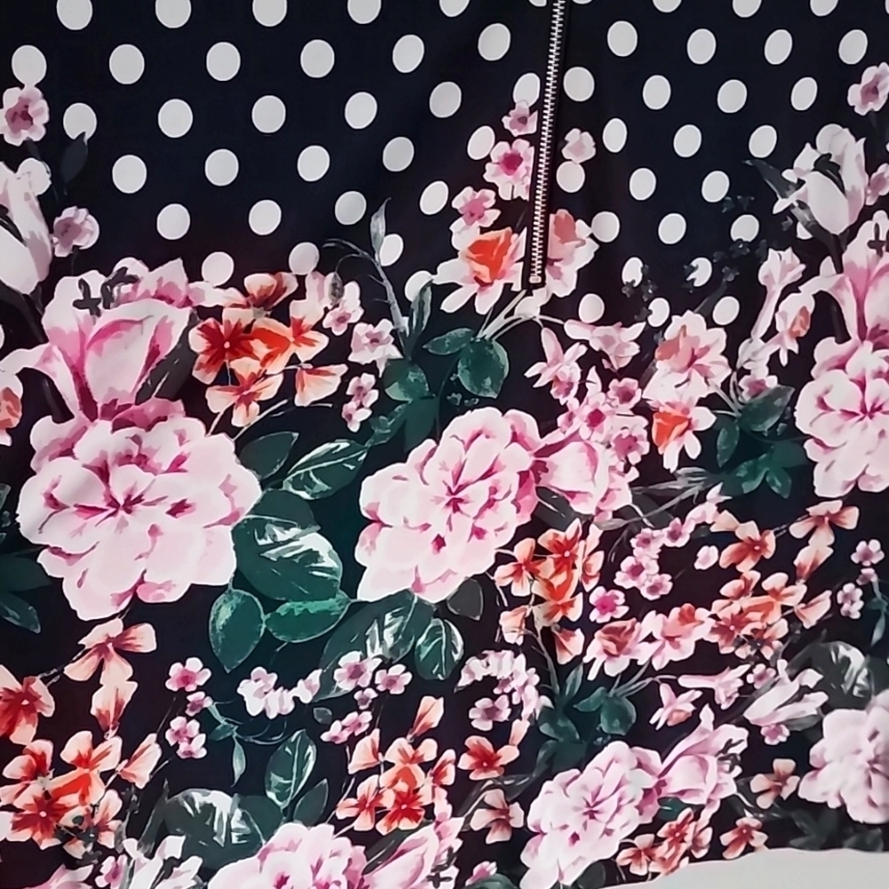 NWT Eliza J. polkadot floral dress size 6